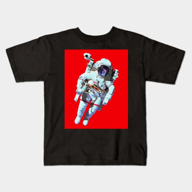 astronaut cat Kids T-Shirt by oryan80